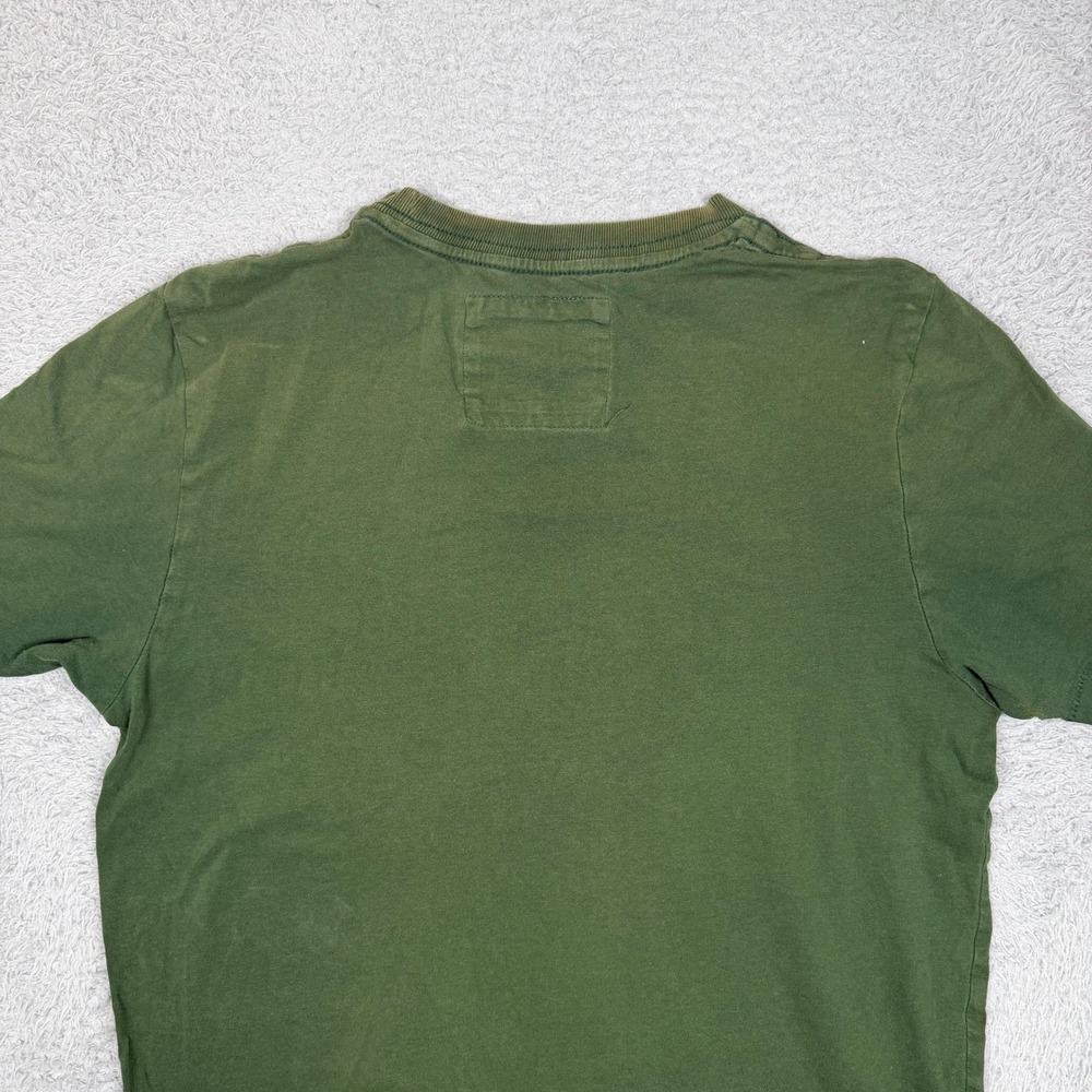 VTG Y2K Aeropostale Mens Olive Green A87 New York Graphic T-Shirt Regular Fit M - Picture 4 of 9